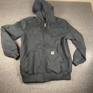 Carhartt Mens L Original Fit Full Zip Black Hoodie Jacket Workwear Activewear